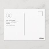 ロゴ付き企業季節の挨拶ホリデーカード ポストカード (裏面)