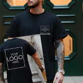 ロゴ付き会社シャカスタムツ従業員名 Tシャツ