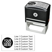 ロゴ付き伝統的なカスタムビジネススタンプ6行 セルフインキングスタンプ (インサイチュ)