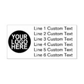 ロゴ付き伝統的なカスタムビジネススタンプ6行 セルフインキングスタンプ (デザイン)