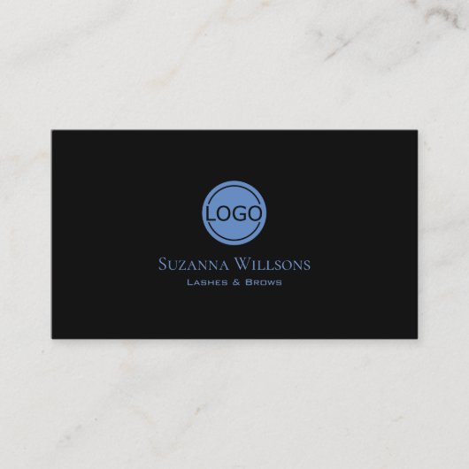 ロゴ付き単純白黒プロフェッショナル 名刺 (正面)