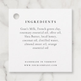 ロゴ付き原料リストラベル フェイバータグ