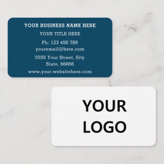 ロゴ付き名刺2色 – 色の選択 名刺 (正面/裏面)