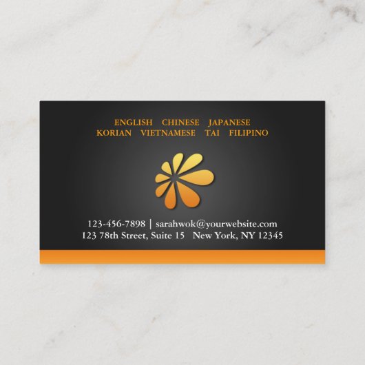 ロゴ付き名刺 名刺 (裏面)