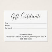 ロゴ付き商品券 (裏面)