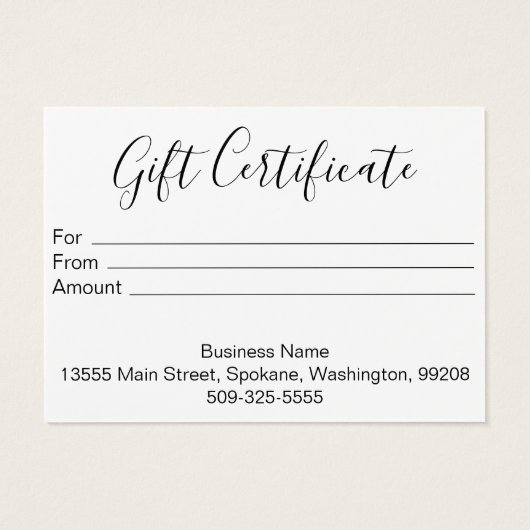 ロゴ付き商品券 (裏面)