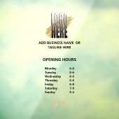 ロゴ付き営業時間 ウィンドウサイン (シート3)