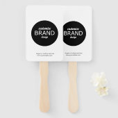 ロゴ付き宣伝用ハンドファン |ミニマモダンリスト ハンドファン (正面&裏面)