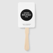 ロゴ付き宣伝用ハンドファン |ミニマモダンリスト ハンドファン (正面)