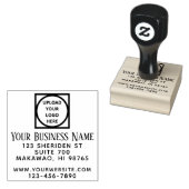 ロゴ付き差出人住所スタンプカスタマイズ ラバースタンプ (押印)