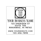 ロゴ付き差出人住所スタンプカスタマイズ ラバースタンプ (インプリント)