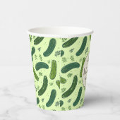 ロゴ付き手描きジル漬けパターン 紙コップ (右)