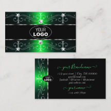 ロゴ付き抜群華美黒縁ど緑