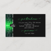 ロゴ付き抜群華美黒縁ど緑 名刺 (裏面)