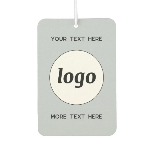 ロゴ付き文字販売促進パウダーブルー カーエアーフレッシュナー (正面)