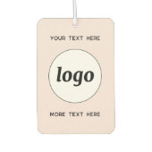 ロゴ付き文字販売促進赤面ピンク カーエアーフレッシュナー (正面)