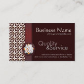 ロゴ付き暖土レッド名刺 名刺 (裏面)