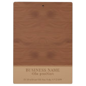 ロゴ付き木製デザイン クリップボード (裏面)