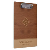 ロゴ付き木製デザイン クリップボード (右)