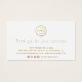 ロゴ付き気に編集可能Soy Candleカード (裏面)