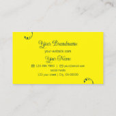 ロゴ付き濃い青と黄色の装飾品華美 名刺 (裏面)