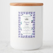 ロゴ付き白いバララベルのライトブルー製品 フードラベル (正面)