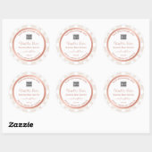 ロゴ付き白とピンクの製品の包装ラベル ラウンドシール (シート)