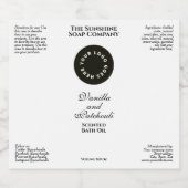 ロゴ付き白色防水化粧品ボトルラベル スパークリングワインラベル (シングルラベル)