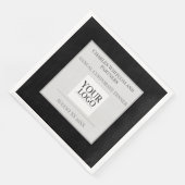 ロゴ付き白黒ビジネスまたは会社のイベント (コーナー)