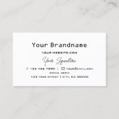 ロゴ付き白黒モダンチェスボカッコいいード 名刺 (裏面)