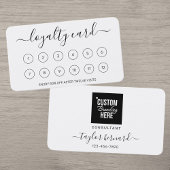 ロゴ付き白黒ロイヤリティ報酬カード ロイヤリティカード