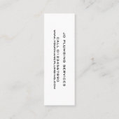 ロゴ付き給排水衛生設備配管サービスの名刺テンプレート スキニー名刺 (裏面)