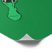 ロゴ付き緑のランタン ポスター (角)