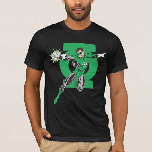 ロゴ付き緑のランタン Tシャツ (正面)