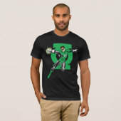 ロゴ付き緑のランタン Tシャツ (正面フル)