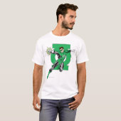 ロゴ付き緑のランタン Tシャツ (正面フル)