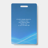 ロゴ付き縦型の従業員フォトID バッジ (Back)