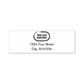 ロゴ付き自己インク差出人住所スタンプ セルフインキングスタンプ (デザイン)