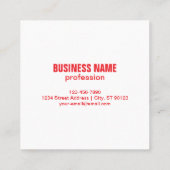 ロゴ付き販促QRコード(編集可能) スクエア名刺 (裏面)