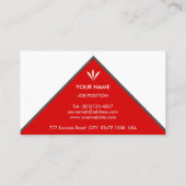 ロゴ付き赤と白 名刺 (裏面)