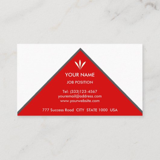 ロゴ付き赤と白 名刺 (裏面)