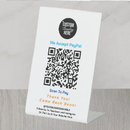 ロゴ付き非接触型業務用台座看板 台座サイン