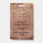 ロゴ付き馬牧場QRコードイベント バッジ (正面)