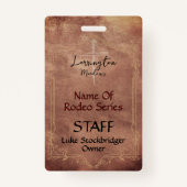 ロゴ付き馬牧場QRコードイベント バッジ (正面)