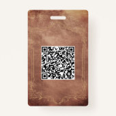 ロゴ付き馬牧場QRコードイベント バッジ (裏面)