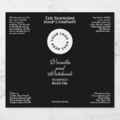 ロゴ付き黒色防水化粧品ボトルラベル スパークリングワインラベル (シングルラベル)