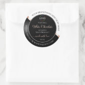 ロゴ付き 波模様 ローズゴールド ホワイト ブラック ラベル (バッグ)