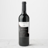 ロゴ付き 波模様 ローズゴールド ホワイト ブラック ラベル (正面)