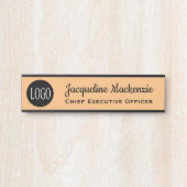 ロゴ付きOfficeのドアサイン名プレートOrange サインプレート (正面)