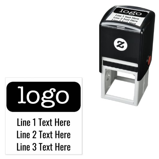 ロゴ付きOfficeまたはBusinessの基本差出人住所 セルフインキングスタンプ (インサイチュ)